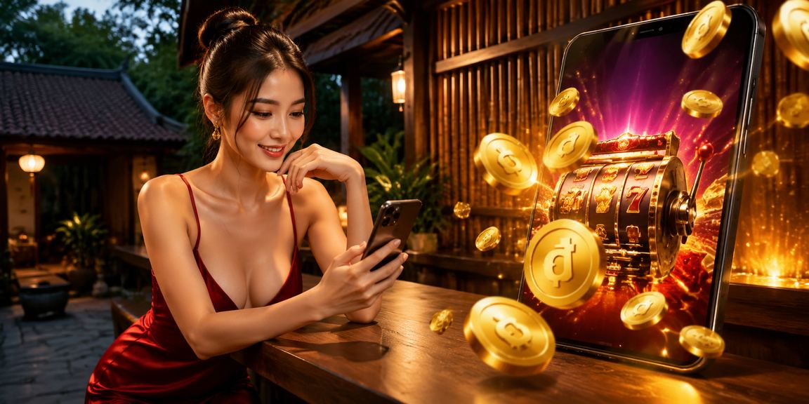 Người dùng Việt Nam trải nghiệm casino trực tuyến trên điện thoại di động với khung cảnh thiên nhiên Ninh Bình